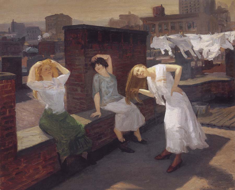 Sunday,Women Drying Their Hair